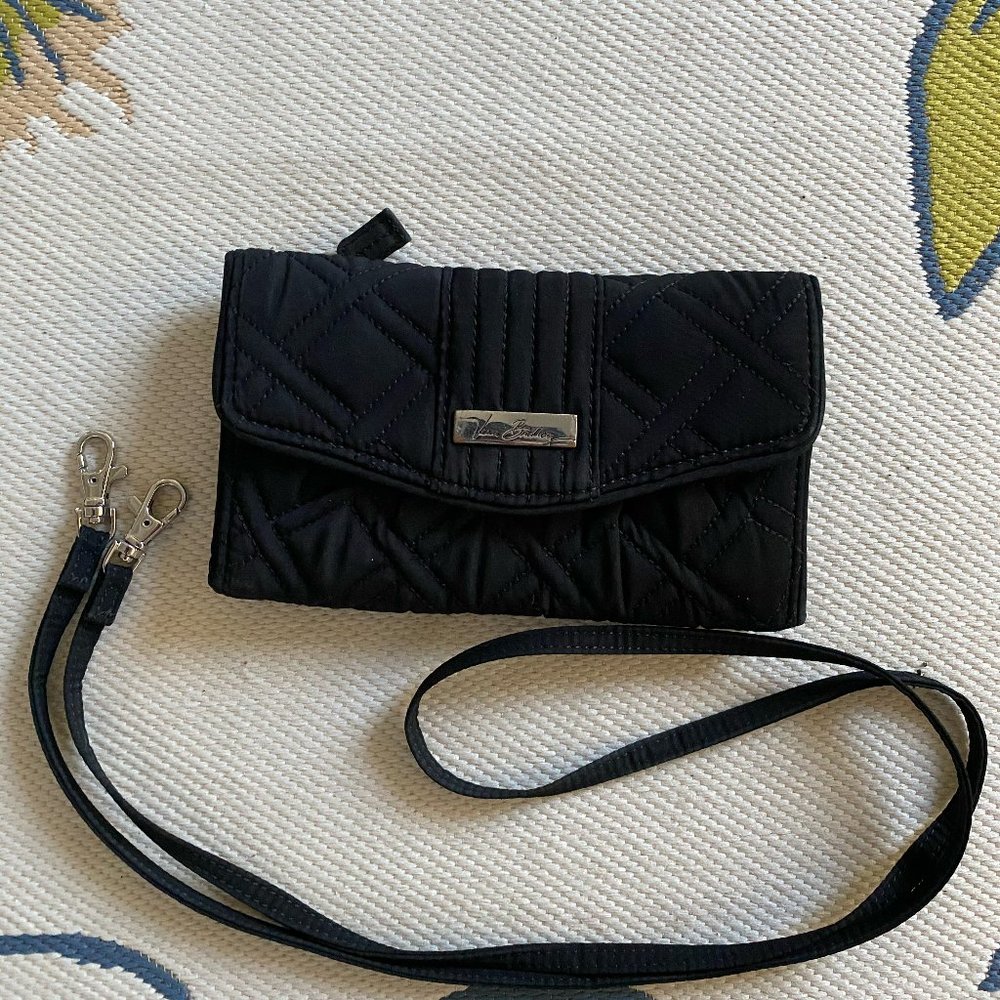 Vera Bradley Crossbody Wallet Black